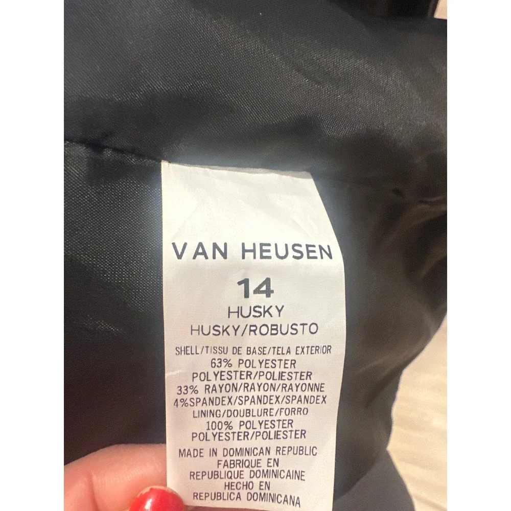 Van Heusen Flex Kids Boys Gray Blazer Suit Jacket Size 14 Husky Formal Wedding